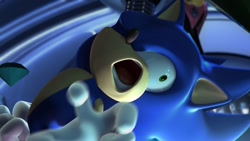 Size: 1280x720 | Tagged: safe, sonic the hedgehog, sonic unleashed, 3d, faic, meme, reaction image, screaming, screenshot, shrunken pupils, solo