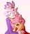 Size: 1957x2205 | Tagged: safe, artist:mi1kgreentea, amy rose, blaze the cat, cat, hedgehog, 2019, amy x blaze, amy's halterneck dress, blaze's tailcoat, blushing, cute, eyes closed, female, females only, hugging, lesbian, open mouth, shipping