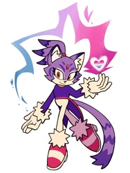 Size: 1500x2000 | Tagged: safe, artist:frostiios, blaze the cat, cat, 2023, bigender, bigender pride, heart, holding something, pride, simple background, smile, solo, white background