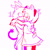 Size: 2048x2048 | Tagged: safe, artist:shibs-is-tired, amy rose, blaze the cat, cat, hedgehog, 2022, amy x blaze, amy's halterneck dress, blaze's tailcoat, eyes closed, female, females only, hearts, kiss, lesbian, shipping, sketch