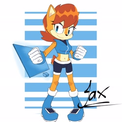 Size: 2048x2048 | Tagged: safe, artist:sonixjax, sally acorn, sally's ringblader outfit