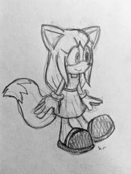 Size: 480x639 | Tagged: safe, artist:dakt37, zooey the fox, fox, female, pencilwork, solo, sonic boom (tv), traditional media