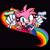 Size: 1280x1280 | Tagged: safe, artist:pkrockinon, amy rose, hedgehog, 2023, aromantic pride, asexual pride, bisexual, bisexual pride, black background, cape, female, flag, gay pride, holding something, looking at viewer, pansexual pride, pride, pride flag, redraw, signature, simple background, smile, solo, trans pride