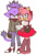 Size: 540x800 | Tagged: safe, artist:alittlebitfast, amy rose, blaze the cat, cat, hedgehog, 2017, amy x blaze, cute, dress, female, females only, lesbian, looking at them, looking at viewer, shipping