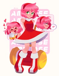 Size: 1452x1848 | Tagged: safe, artist:ari_vsart, amy rose, human, humanized, piko piko hammer