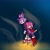 Size: 2048x2048 | Tagged: safe, artist:kobit_meg, amy rose, blaze the cat, cat, hedgehog, 2023, amy x blaze, amy's halterneck dress, blaze's tailcoat, cute, female, females only, flame, holding back, lesbian, looking back, shipping