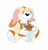 Size: 3502x3682 | Tagged: safe, artist:toonidae, cream the rabbit, eating, flat colors, ice cream, sitting