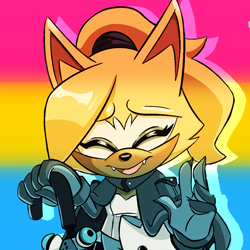 Size: 750x750 | Tagged: safe, artist:sonic-hedgekin, whisper the wolf, icon, pansexual, pansexual pride, solo