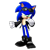 Size: 1526x1526 | Tagged: safe, artist:nibroc-rock, sonic the hedgehog, hedgehog, 2021, 3d, anti-sonic, boots, jacket, lidded eyes, male, sharp teeth, simple background, smile, solo, standing, sunglasses, transparent background