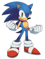 Size: 1600x2100 | Tagged: safe, artist:drawloverlala, sonic the hedgehog, hedgehog, archie sonic online, blue fur, gloves, green eyes, male, shoes, socks