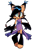 Size: 250x344 | Tagged: safe, artist:drawloverlala, nicole the hololynx, archie sonic online, black fur, brown fur, female, green eyes, hololynx