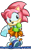 Size: 293x480 | Tagged: safe, artist:lululunabuna, amy rose, hedgehog, chaos emerald, classic amy, classic style