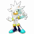 Size: 3840x3840 | Tagged: safe, artist:hunicrio, silver the hedgehog, hedgehog, 3d