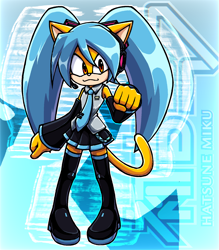 Size: 2972x3400 | Tagged: safe, artist:realshadowfan01, honey the cat, crossover, hatsune miku