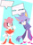 Size: 1280x1707 | Tagged: safe, artist:artyyline, amy rose, blaze the cat, cat, hedgehog, 2019, amy x blaze, amy's halterneck dress, blaze's tailcoat, cute, english text, female, females only, hands on back, lesbian, shipping