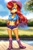 Size: 1364x2048 | Tagged: safe, artist:s3tok41b4, sally acorn, boots, cowgirl outfit, front-knot midriff, long hair, midriff, shorts