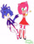 Size: 400x509 | Tagged: safe, artist:evil-sadness, amy rose, blaze the cat, cat, hedgehog, 2010, amy x blaze, amy's halterneck dress, blaze's tailcoat, cute, female, females only, lesbian, shipping, star (symbol), traditional media