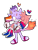 Size: 540x720 | Tagged: safe, artist:artyyline, amy rose, blaze the cat, cat, hedgehog, 2019, amy x blaze, bisexual pride, carrying them, cute, eyes closed, female, females only, kiss on cheek, lesbian, lesbian pride, one eye closed, pride, shipping