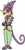 Size: 389x777 | Tagged: safe, artist:kyurem2424, au:sonic world travel, bride of constant vigil, chameleon, no power pattern, white background