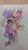 Size: 1152x2048 | Tagged: safe, artist:cherry-berry-cola, amy rose, blaze the cat, cat, hedgehog, 2023, amy x blaze, blushing, bouquet, cute, female, females only, flowers, holding hands, kiss on cheek, lesbian, one eye closed, shipping, traditional media