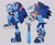 Size: 2048x1662 | Tagged: safe, artist:yu33_pm, sonic the hedgehog, baseball bat, baseball cap, baseball uniform, bubblegum, cap, duality, grey background, signature, simple background, solo, sonic forces: speed battle, standing