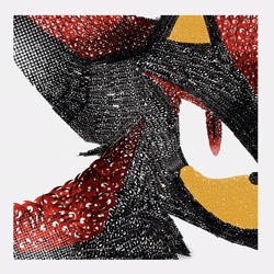 Size: 2048x2048 | Tagged: safe, artist:kuroiyuki96, shadow the hedgehog, character name, shadow's logo, solo