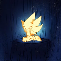 Size: 1709x1709 | Tagged: safe, artist:chilidog_16, sonic the hedgehog, super sonic, solo, super form