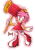 Size: 827x1170 | Tagged: safe, artist:jessicap0p, amy rose, hedgehog, boots, dress, female, gloves, green eyes, pink fur, solo