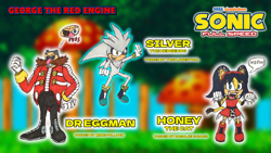 Size: 3840x2160 | Tagged: safe, artist:georgetheredengine15, honey the cat, robotnik, silver the hedgehog