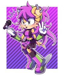 Size: 1136x1343 | Tagged: safe, artist:echaotix, mina mongoose, microphone, microphone stand