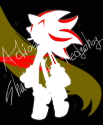 Size: 1806x2204 | Tagged: safe, artist:tamjeong_sonic, shadow the hedgehog, super shadow, sonic adventure 2, black background, character name, full body, simple background, solo, super form