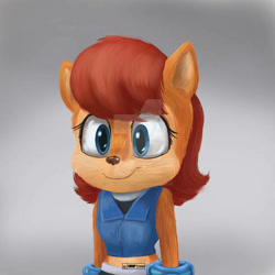 Size: 600x600 | Tagged: safe, artist:fliviartoon, sally acorn, sonic the hedgehog (2020), sally's ringblader outfit