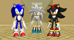 Size: 1214x658 | Tagged: safe, artist:thenewsonicchannel, shadow the hedgehog, silver the hedgehog, sonic the hedgehog