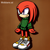 Size: 512x512 | Tagged: safe, ai art, artist:mobians.ai, knuckles the echidna, echidna, male, purple eyes, red fur, sneakers, socks, solo, sweater