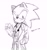 Size: 1921x2048 | Tagged: safe, artist:tamjeong_sonic, sonic the hedgehog, alternate universe, doctor, greyscale, hand in pocket, holding something, korean text, lab coat, monochrome, simple background, smile, solo, white background