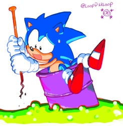 Size: 826x844 | Tagged: safe, artist:loopd33loop, sonic the hedgehog, sonic spinball