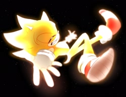 Size: 2048x1574 | Tagged: safe, artist:tamjeong_sonic, sonic the hedgehog, super sonic, grin, smile, solo, super form