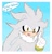 Size: 1211x1274 | Tagged: safe, artist:daisiesarecool, silver the hedgehog, :3, abstract background, blushing, border, english text, heart, mouth open, neck fluff, one fang, outline, pointing, positivity, silvabetes, solo