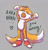 Size: 839x869 | Tagged: safe, artist:maxyg, miles "tails" prower, 2020, arms up, english text, eyes closed, grey background, heart, mouth open, signature, simple background, solo, standing, yawning