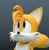 Size: 775x787 | Tagged: safe, artist:tbsf-yt, miles "tails" prower, 2024, 3d, frown, gradient background, looking up, solo