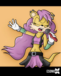 Size: 1024x1280 | Tagged: safe, artist:esonic64, mina mongoose, singing