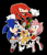 Size: 728x850 | Tagged: safe, artist:fumomo, amy rose, knuckles the echidna, miles "tails" prower, sonic the hedgehog