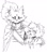 Size: 1140x1300 | Tagged: safe, artist:ddeeric, amy rose, blaze the cat, cat, hedgehog, 2015, amy x blaze, cute, female, females only, hand on shoulder, lesbian, line art, looking at them, looking at viewer, shipping, sketch