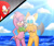 Size: 4000x3350 | Tagged: suggestive, artist:jalonso980, julie-su, knuckles the echidna, rouge the bat, bikini, nosebleed