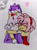 Size: 1280x1707 | Tagged: safe, artist:weeklyblazethecat, amy rose, blaze the cat, cat, hedgehog, 2019, amy x blaze, amy's halterneck dress, blaze's tailcoat, cute, eyes closed, female, females only, heart, hugging, lesbian, one eye closed, shipping, traditional media