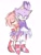 Size: 981x1280 | Tagged: safe, artist:nottsukkomia, amy rose, blaze the cat, cat, hedgehog, 2024, amy x blaze, amy's halterneck dress, blaze's tailcoat, cute, female, females only, lesbian, one eye closed, shipping, tongue out