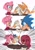 Size: 1748x2480 | Tagged: safe, artist:historiaallen, amy rose, knuckles the echidna, miles "tails" prower, sonic the hedgehog, arm wrestling