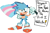 Size: 1280x842 | Tagged: safe, artist:r0b0t1m3, sonic the hedgehog, classic sonic, dialogue, english text, flag, holding something, pointing, pointing at viewer, pride, pride flag, simple background, solo, standing, talking to viewer, trans pride, white background