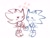 Size: 1369x1034 | Tagged: safe, artist:miko_sonic, shadow the hedgehog, sonic the hedgehog, 2024, blushing, cute, duo, gay, heart, holding hands, line art, shadow x sonic, shadowbetes, shipping, small, sonabetes, standing, stick arms, stick legs, wagging tail