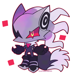 Size: 818x828 | Tagged: safe, artist:loveletterworm, infinite the jackal, jackal, chibi, cute, infinibetes, infinite's mask, looking offscreen, outline, phantom ruby, pixels, signature, simple background, solo, transparent background